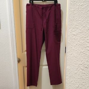 Scrubstar Women's Deep Red Cargo Pants